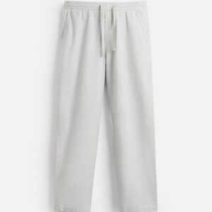 zara men's light grey comfort fit trousers