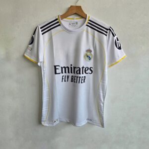 real madrid home football jersey official 2023/2024 edition | white & gold